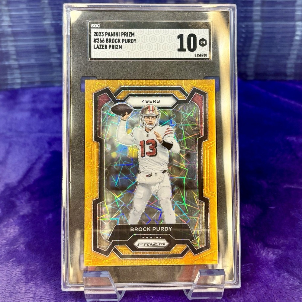 Brock Purdy 2023 Prizm Orange Lazer #266 - SGC 10 💎